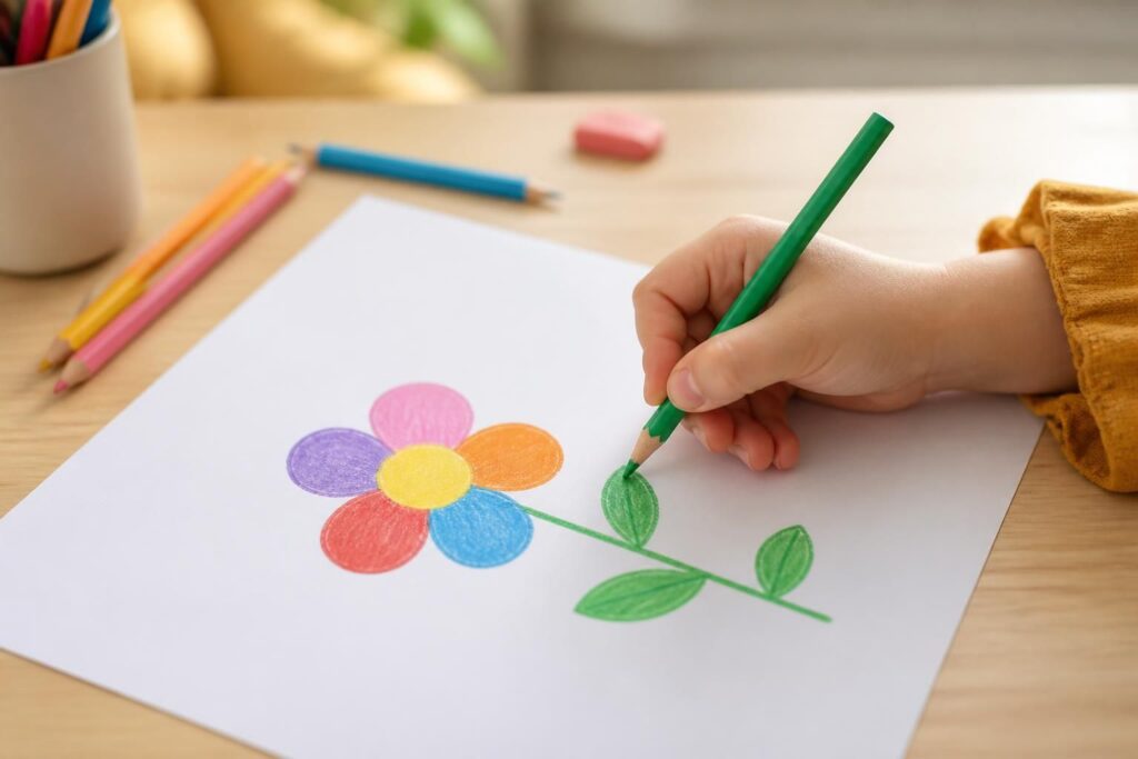 apprenez à dessiner une fleur facile étape par étape, spécialement conçue pour les enfants et les débutants. guide simple et amusant pour développer la créativité.