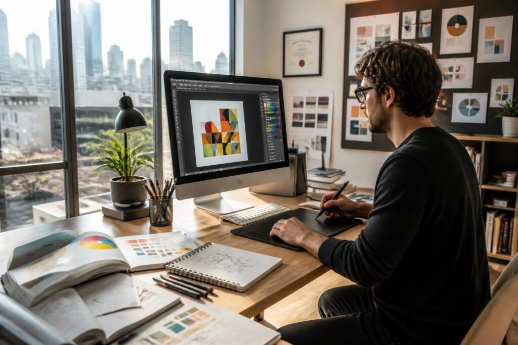 découvrez le métier de designer graphique, ses missions, le salaire moyen et les formations essentielles pour réussir dans ce domaine créatif en pleine expansion.