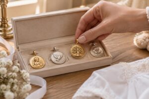 découvrez nos conseils pour choisir une médaille de baptême personnalisée : symbole, gravure, matériau et style pour un cadeau unique.