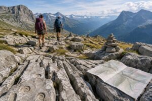 explorez le désert de platé : itinéraires de randonnée, carte pratique et découverte des fossiles dans ce spectaculaire paysage karstique des alpes.