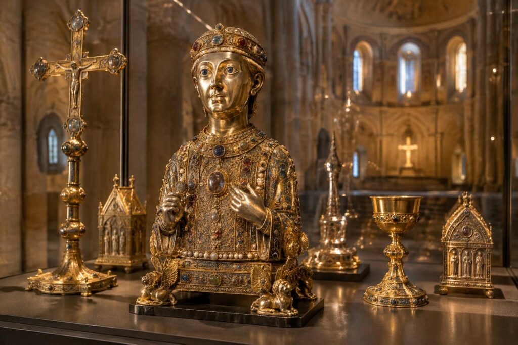 découvrez le trésor de conques : horaires de visite, photos et histoire fascinante de ses chefs-d’œuvre d’orfèvrerie médiévale.